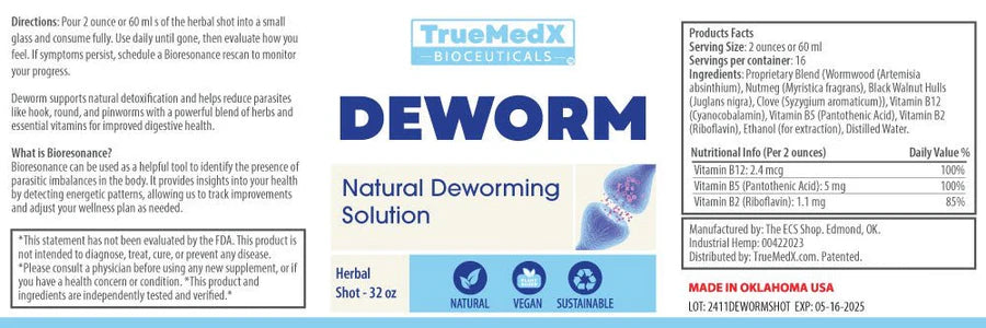 TrueMedX DeWorm | Natural Digestive Support & Detoxification