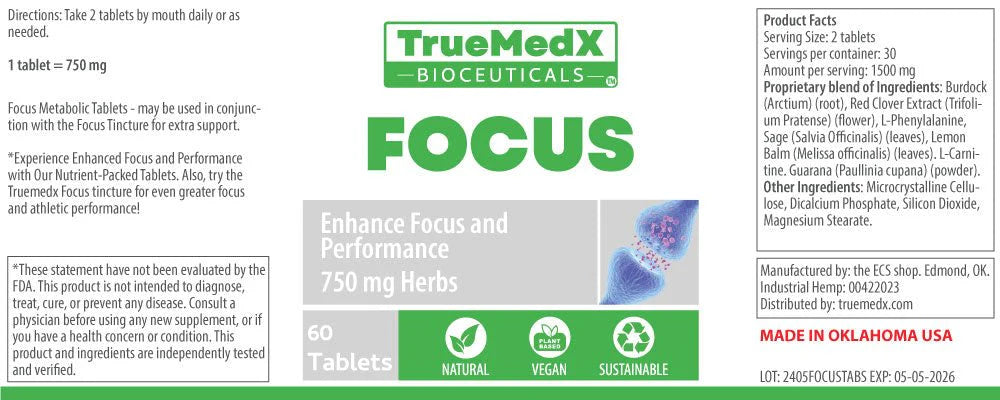 TrueMedX Focus Tablets