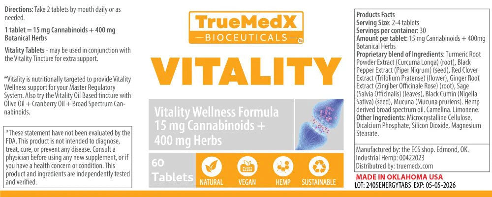 TrueMedX Vitality Tablets